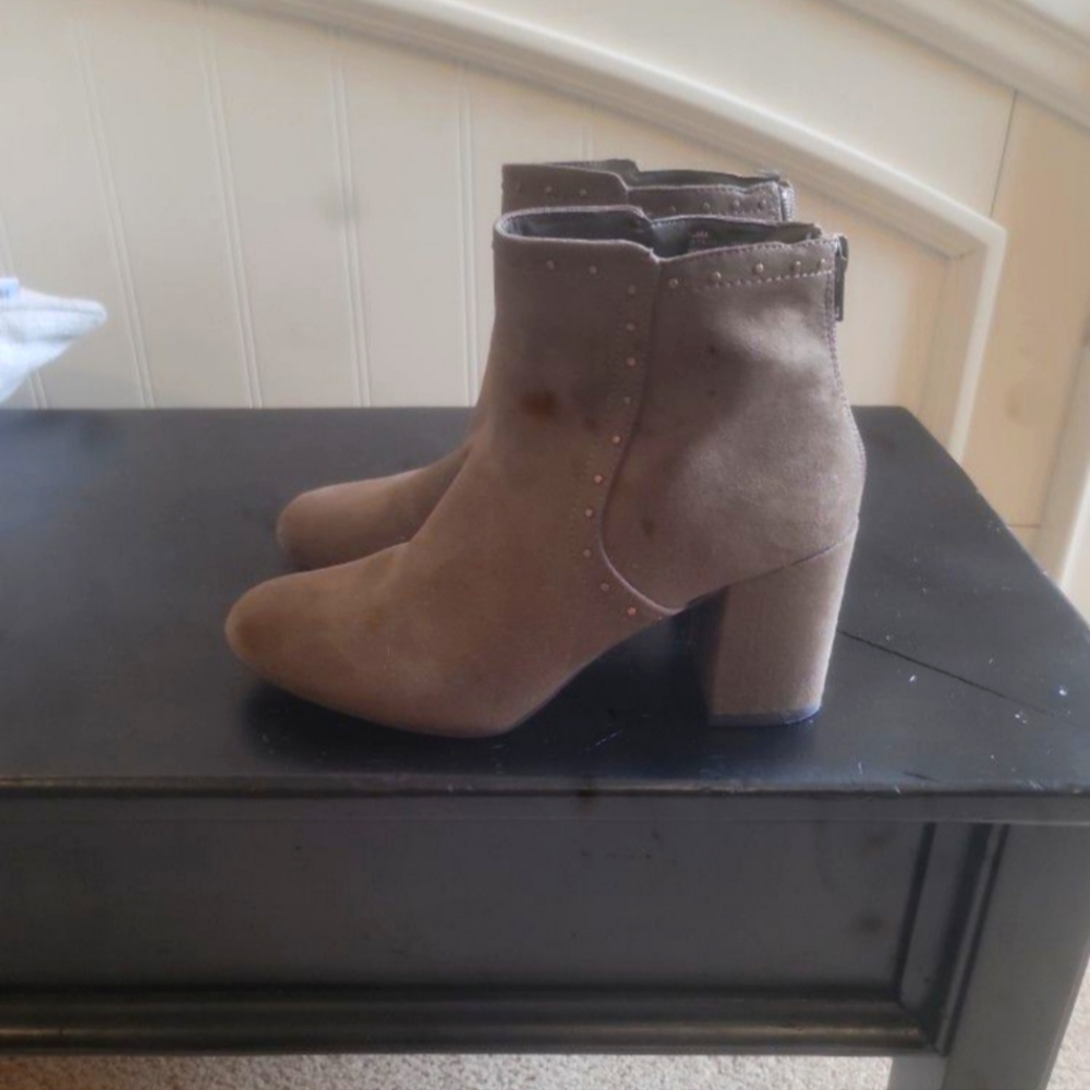 Suede Studded Booties